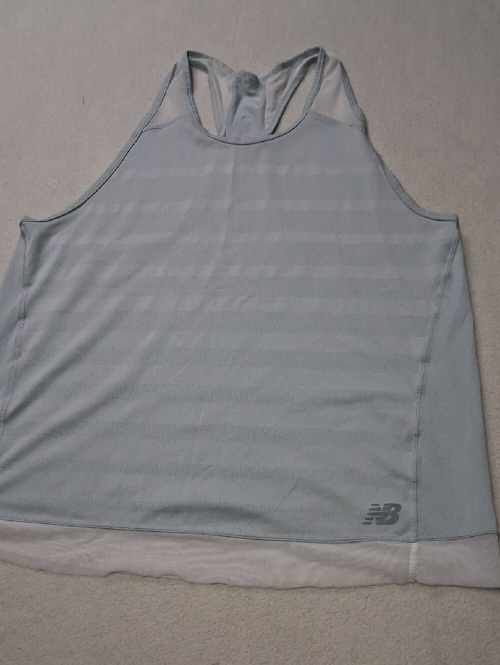 New Balance Pale Blue Racerback Performance Tank - Picture 2 of 5